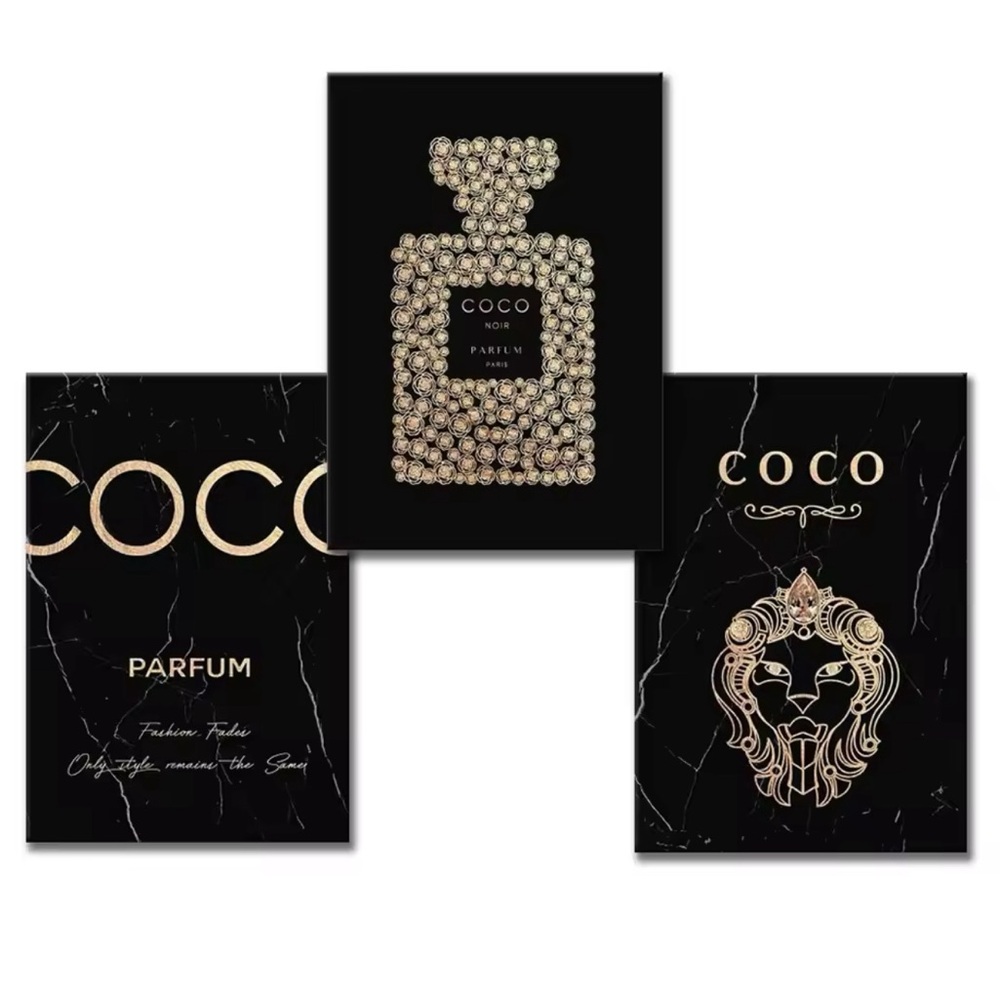 3PC Luxury Poster Canvas Wall Art (NO FRAME)